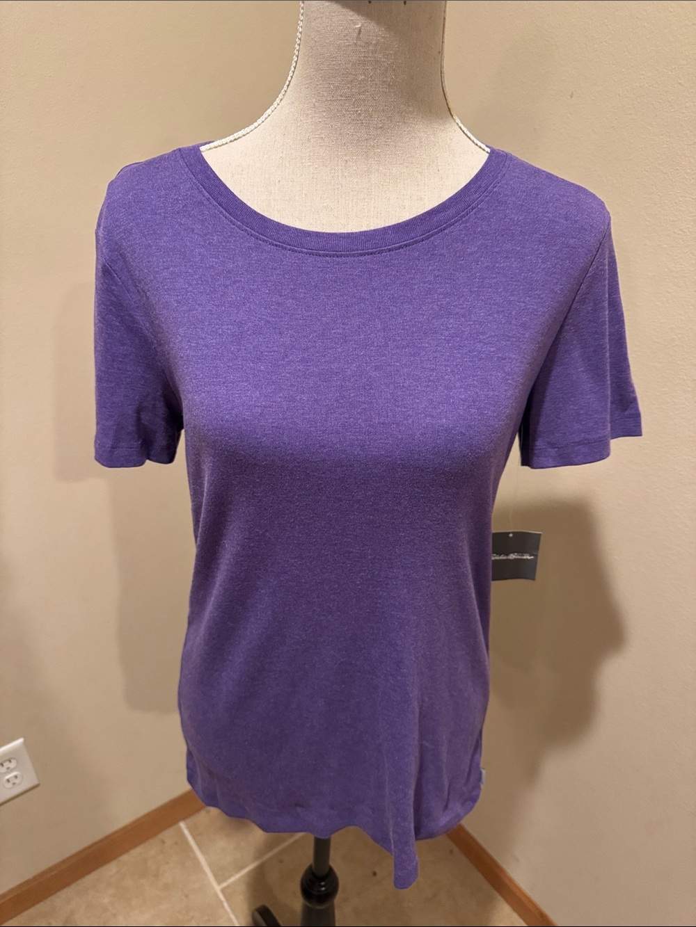 Eddie Bauer Purple Short-Sleeve Crewneck Tee